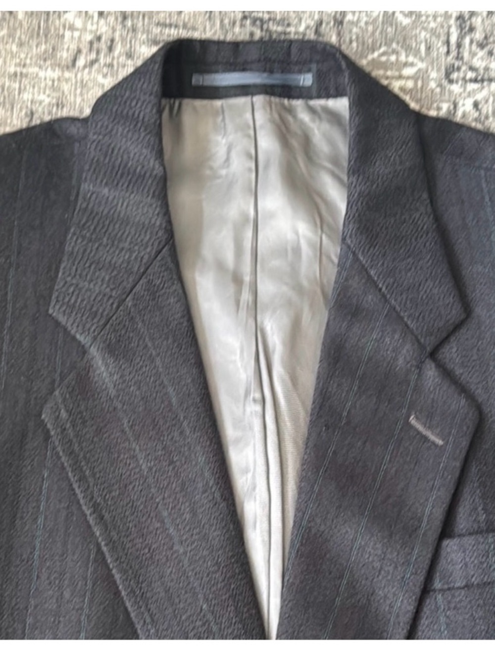 Authentic GIVENCHY Men's Dark Charcoal Pinstripe Blazer